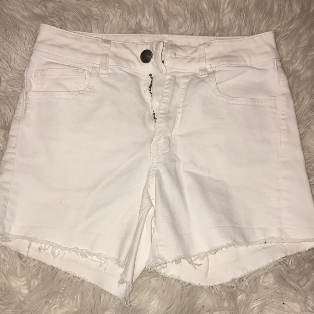 American eagle white jean shorts